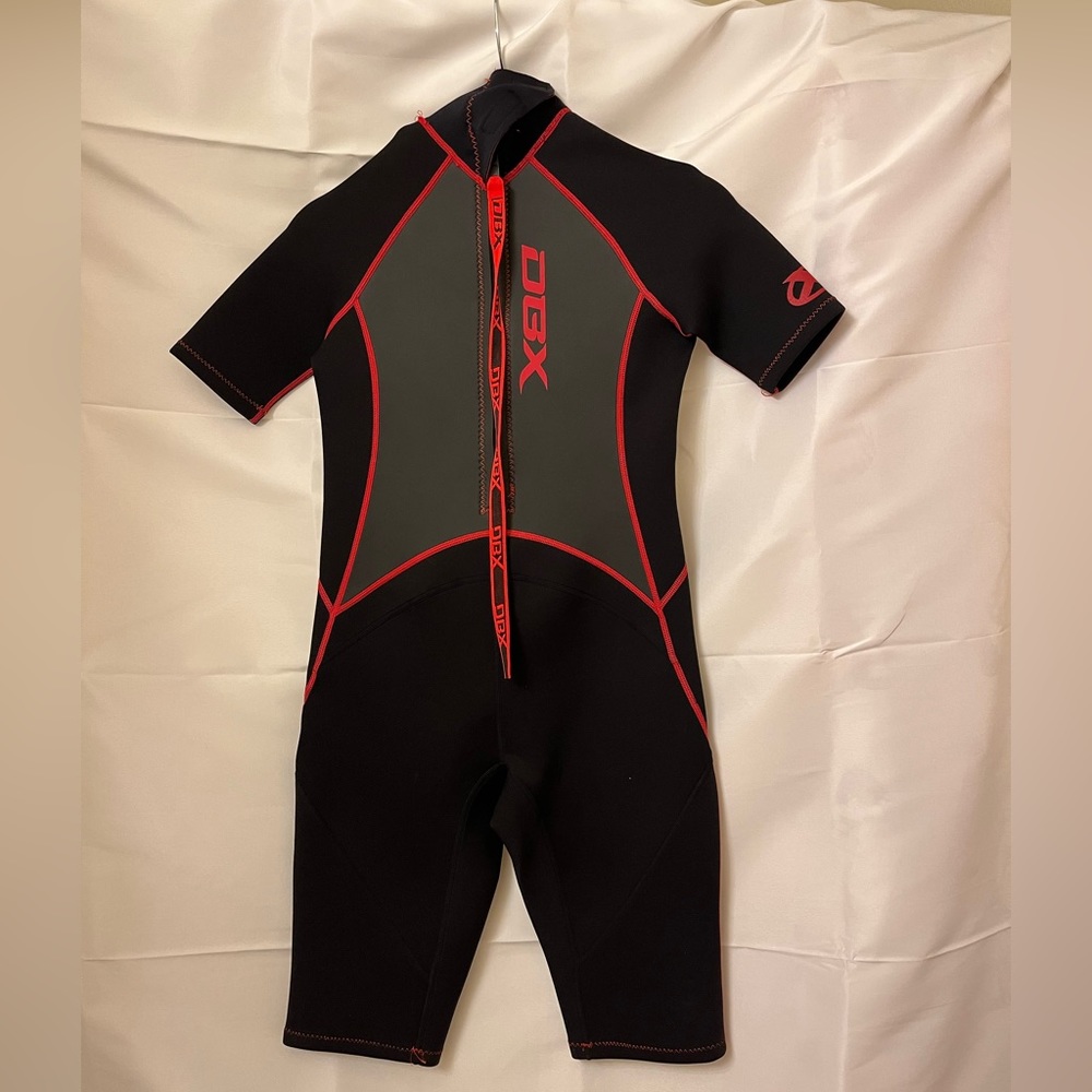 DBX Aqua Youth Scuba Diving Shortie Wet Suit Water Sports Black & Red XL